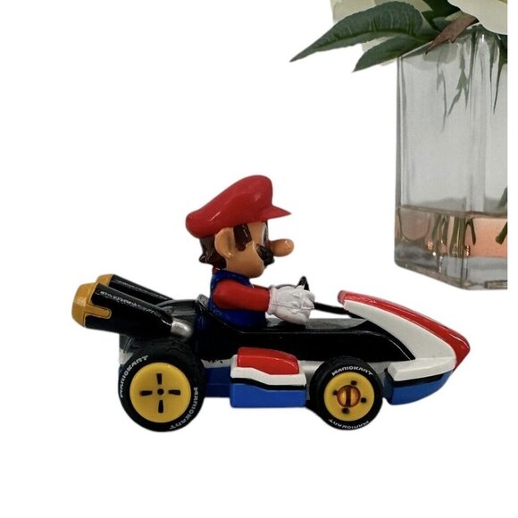 Mario Mario Kart Pull Speed Toy Car Racer 3" Excellent Condition - Picture 2 of 8